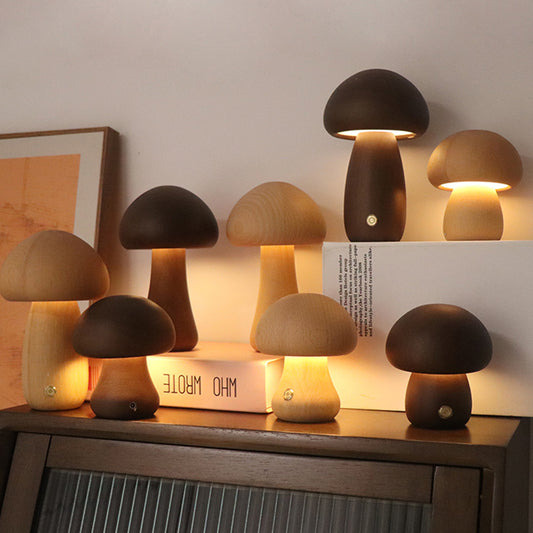 Wooden Mushroom LED